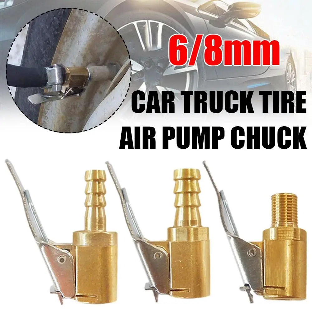 

Car Truck Tire Air Pump Chuck Tyre Valve Air Compressor Valve Pump Connector Clip Inflatable Clamp 6MM Nozzle Deflate 8MM T I0Z0