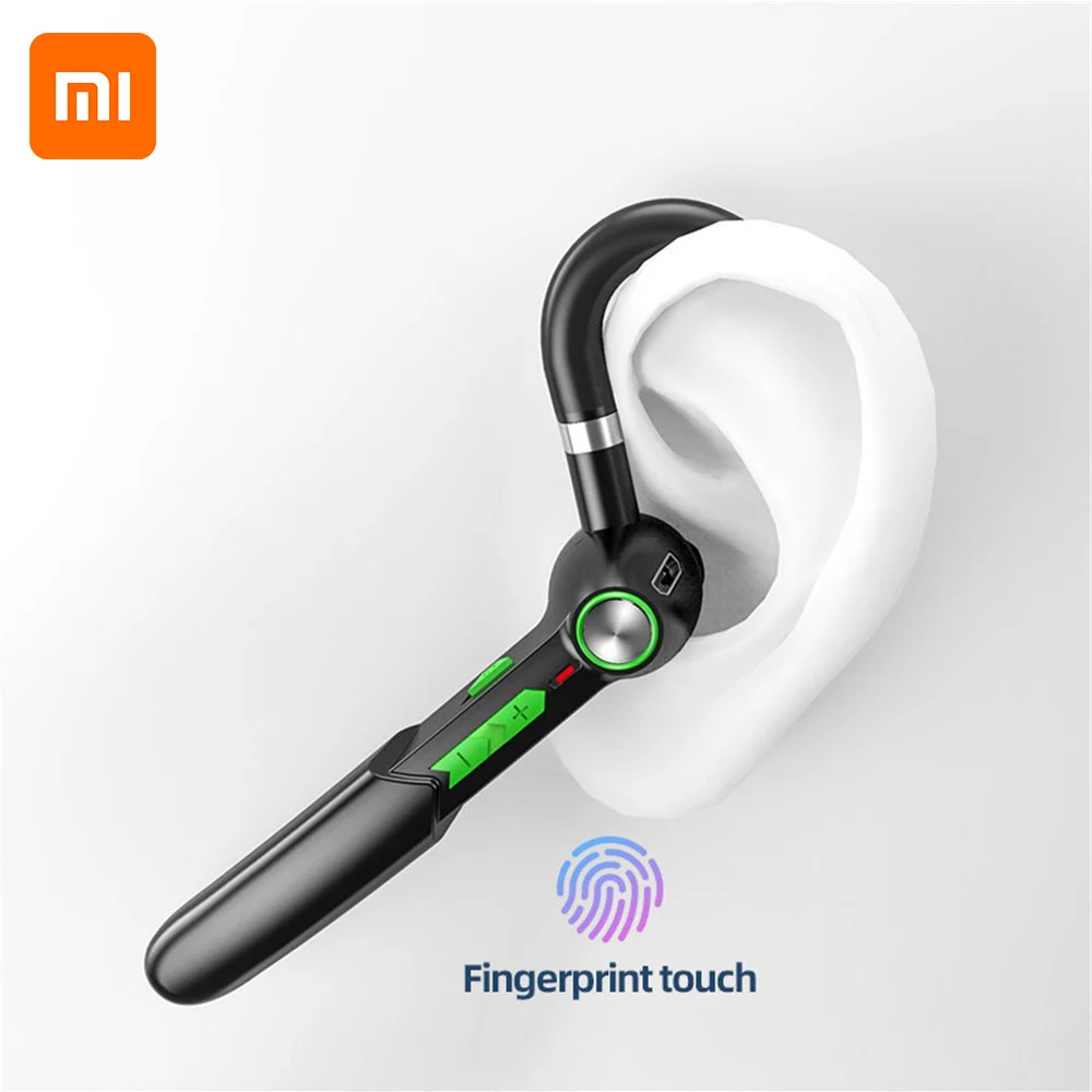 

Xiaomi 5.0 Bluetooth Headset Handsfree Fingerprint Touch HIFI Wireless Earphone for iPhone Xiaomi Waterproof Earpiece With Mic