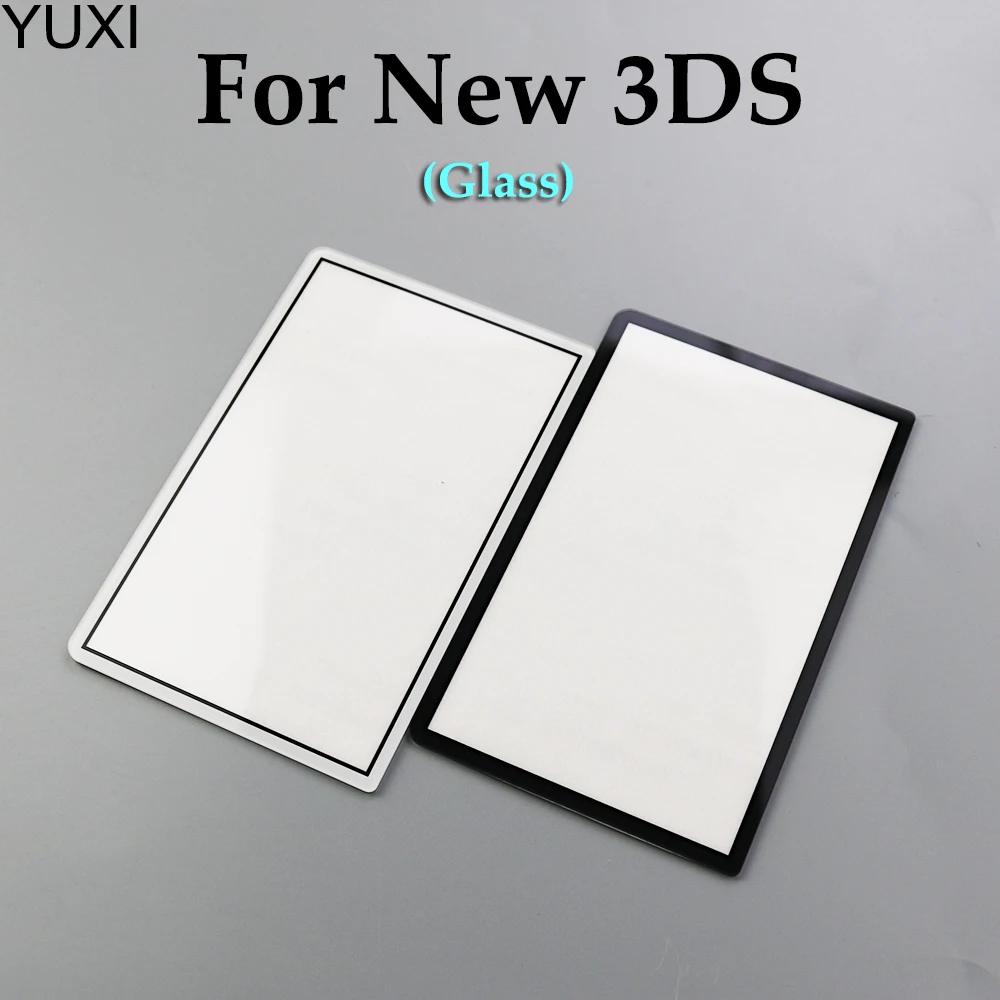 YUXI 1PCS  LCD Screen Glass Lens Top Upper Screen Protector Cover Protector Panel Replacement  For New 3DS LCD