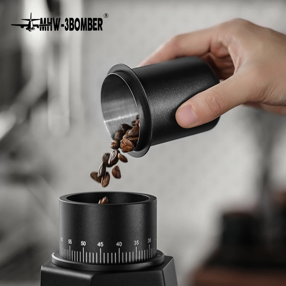 

58MM Dosing Ring Brewing Bowls Coffee Sniffing Mug Powder Feeder Tank 304 stainless steel Coffee Tamper Espresso Cafe Accessory