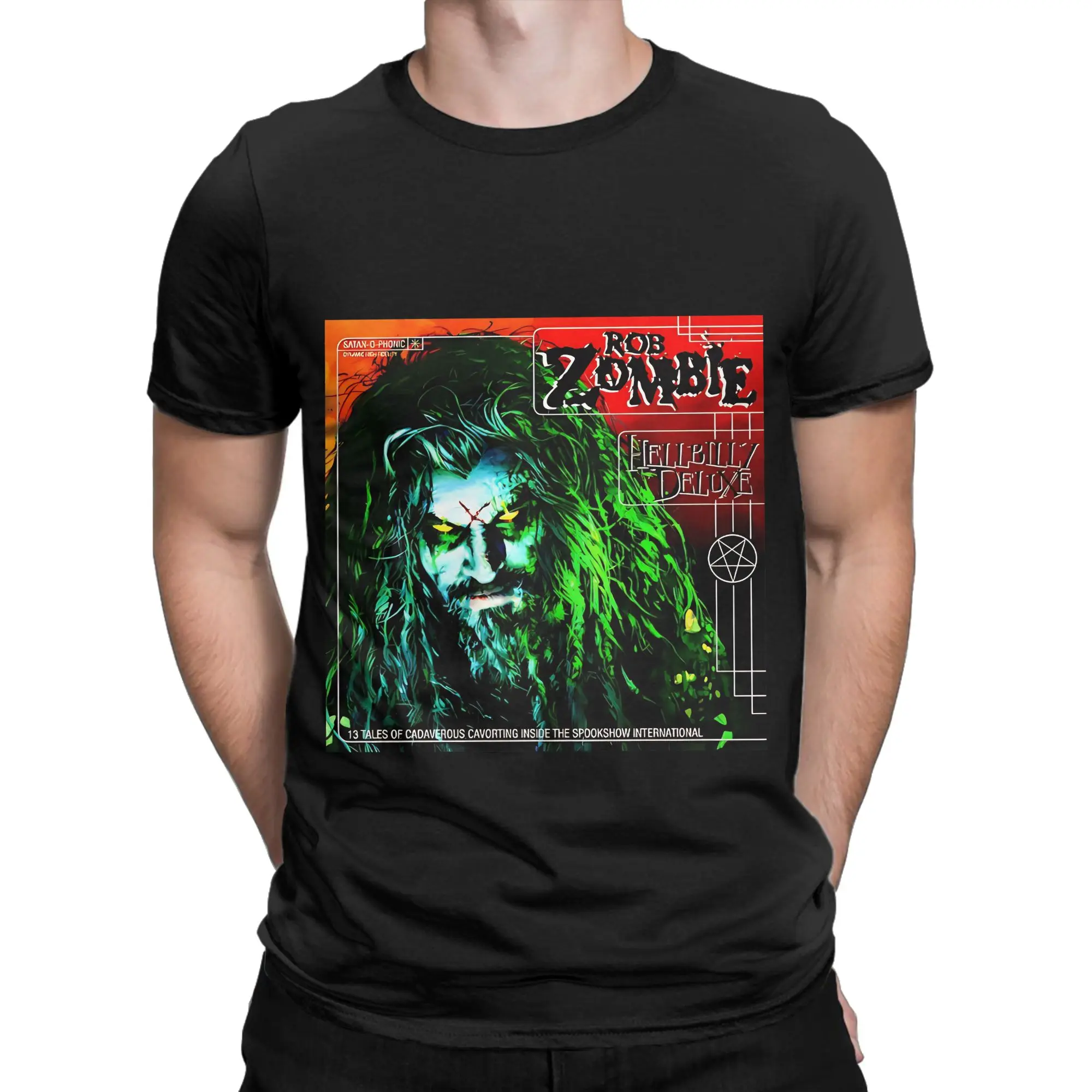 Фото Футболка RobZombie Singer Hellbilly Deluxe, забавная футболка из 100% хлопка, новые футболки Robzombie для мужчин №1