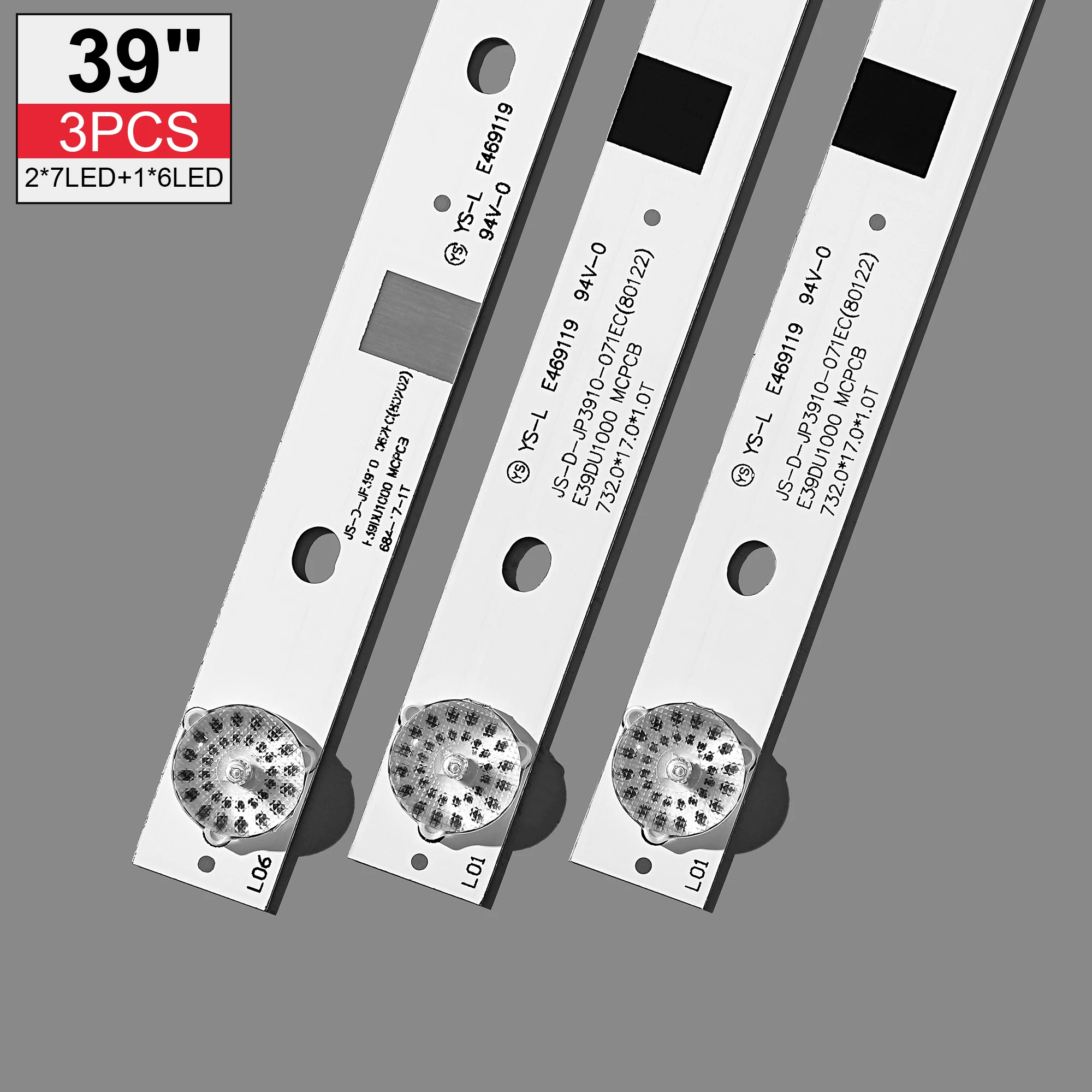 Светодиодная лента для подсветки AKAI 40 TV AK 407S 407TS JS-D-JP3920-061EC E39F2000 JS-D-JP3920-071EC mcpcb akai 401 |