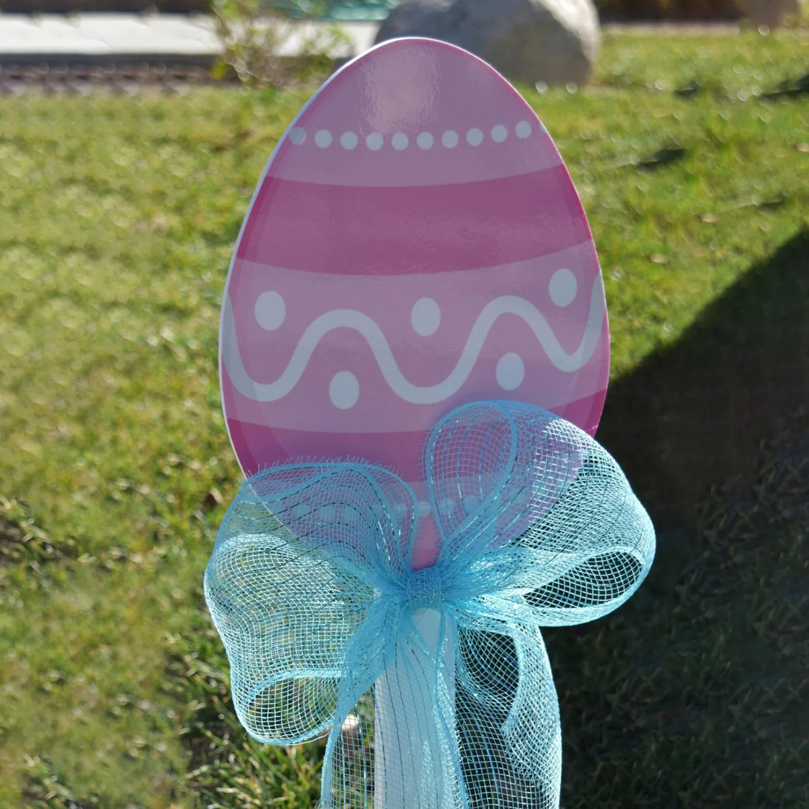 

Led Solar House Number Light Easter eg g Outdoor Spring Cute Party Yard Lawn Decorations Garden Sign Metal