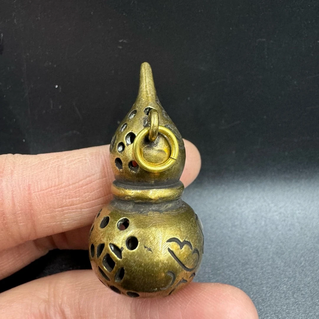 Латунный брелок с тыквой подвески резной цветок лотоса полый подвесные