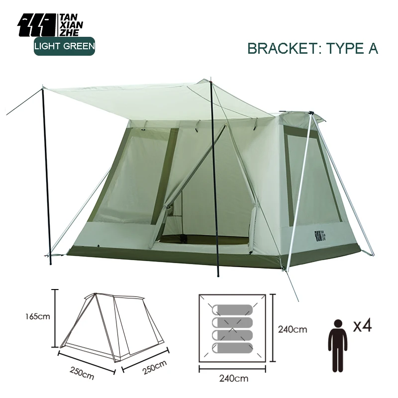 

Всесезонная Роскошная двухслойная водонепроницаемая палатка, 240 см x 160 см