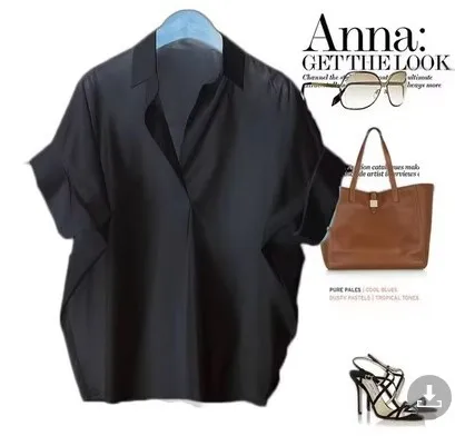 Женская шифоновая блузка с рюшами Повседневная Свободная винтажная коротким