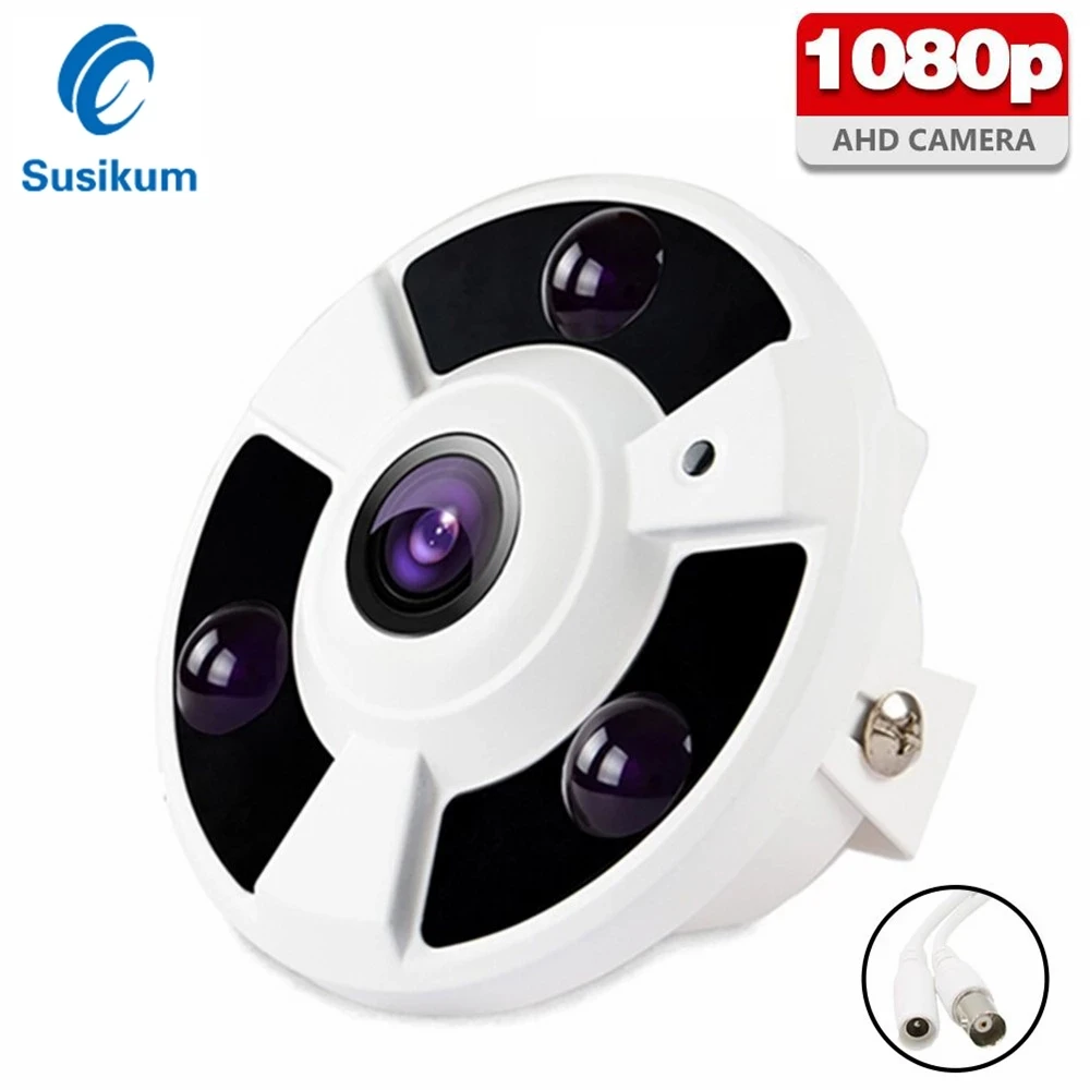 

1080P CCTV AHD Camera Indoor Home Security 180 Degree Fisheye Lens Video Surveillance Analog Camera 2MP
