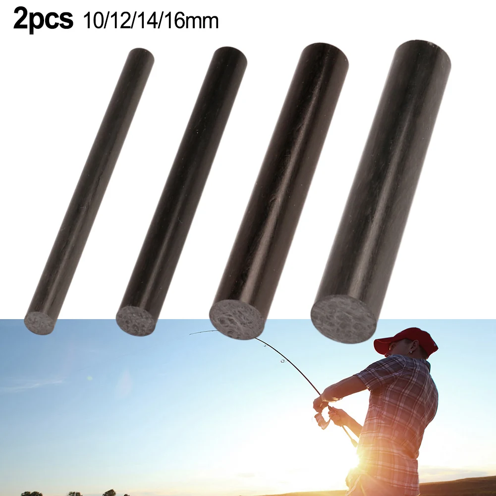 

2pcs Carbon Fiber Sticks Fishing Rod Repair Kits 1mm~16mm*10cm Sticks For Broken Fishing Pole Replace Fish Road Old Parts