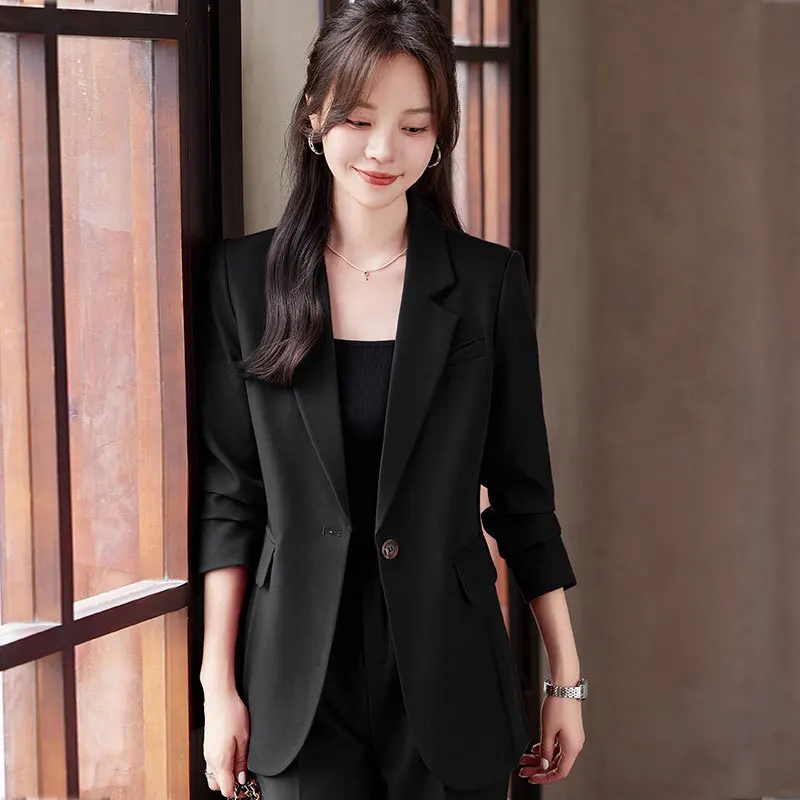 Белый костюм High Sense женский весенне-осенний деловой темпераментный рабочий