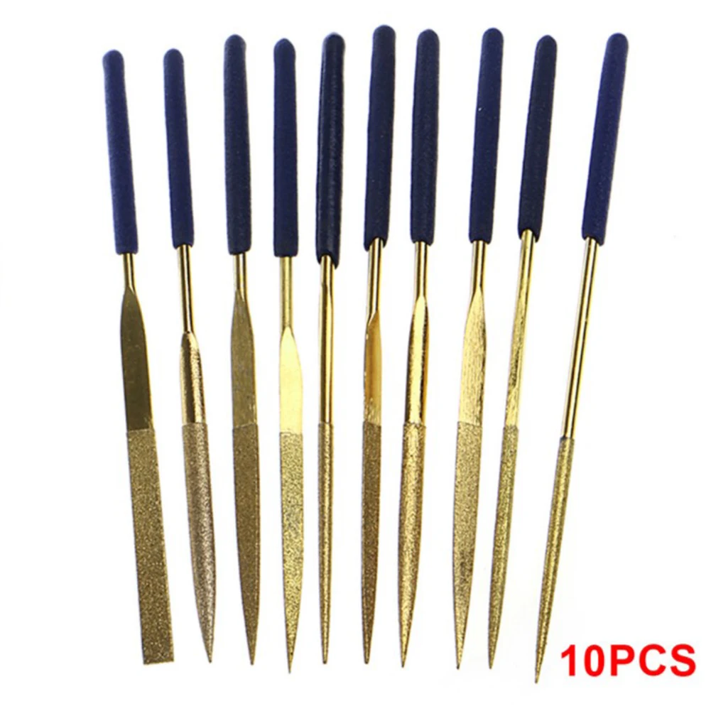 

Алмазная мини-игла, набор шлифовальных инструментов с титановым покрытием для полировки и резьбы, Керамические ремесла, «сделай сам», шлифо...