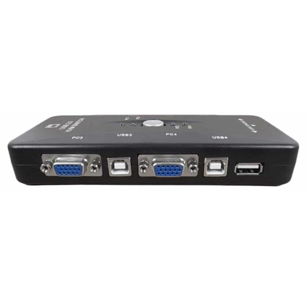 

Data VGA Splitter Durable Anti-interference Stable Transfer Synchronization Computer Connection Switch Portable Kvm 4 Port