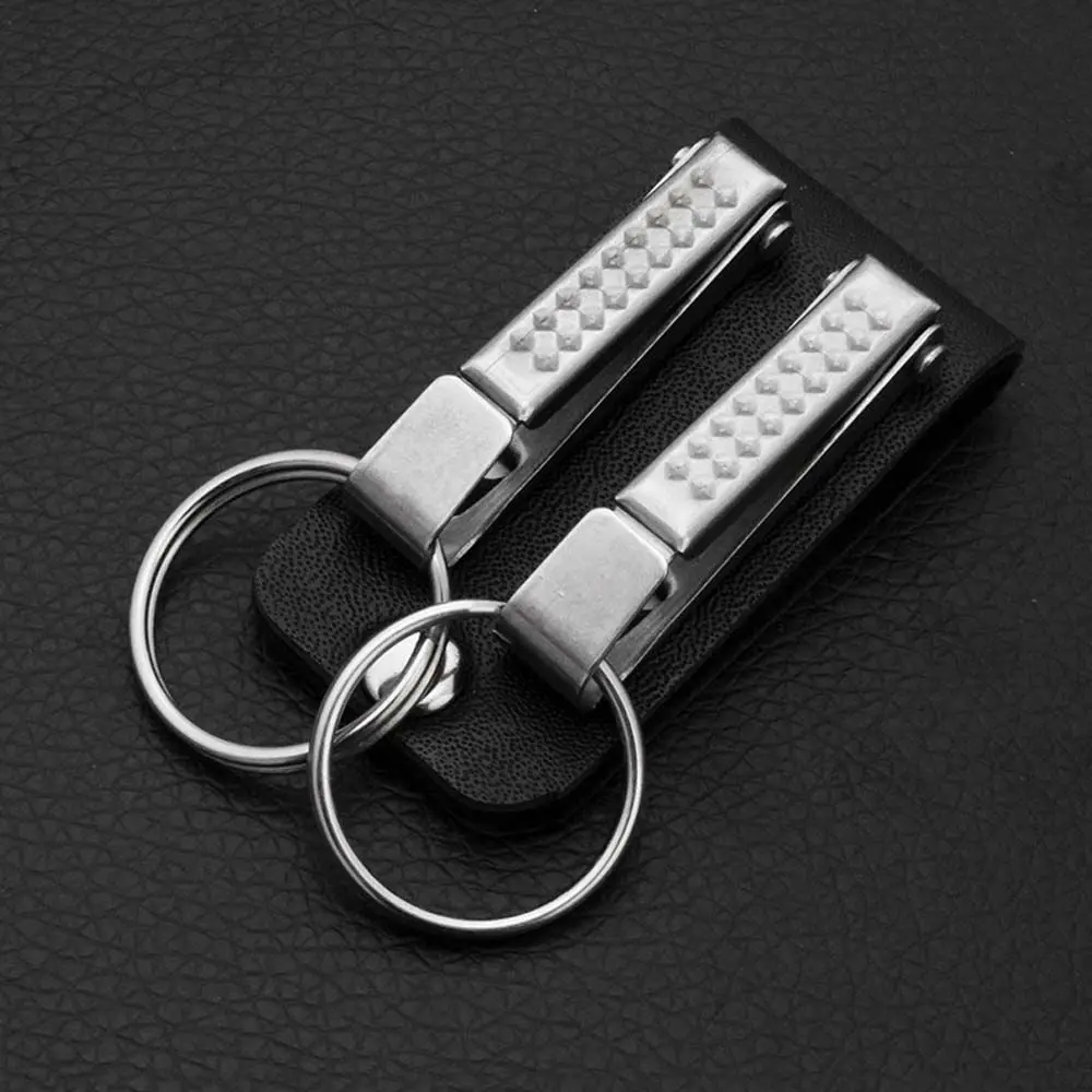 

1 Pc Men Leather Belt Loop Car Keychain Detachable Clips Belt Key Ring Key Holder Jewelry