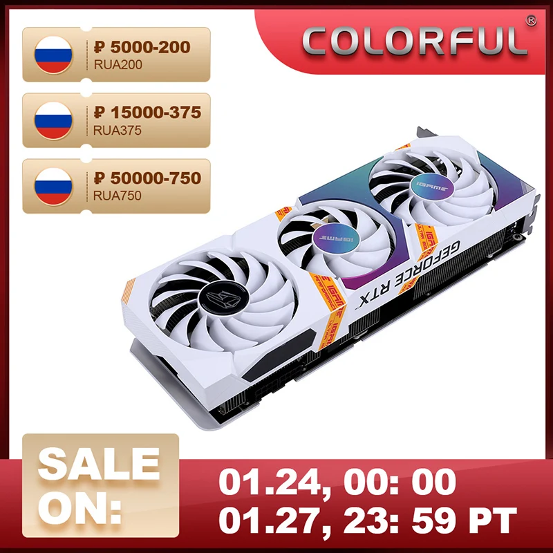 Цветная игровая видеокарта iGame GeForce RTX 3060 Ultra 12 Гб GDDR6 4 0 бит PCIE разгон одной кнопкой