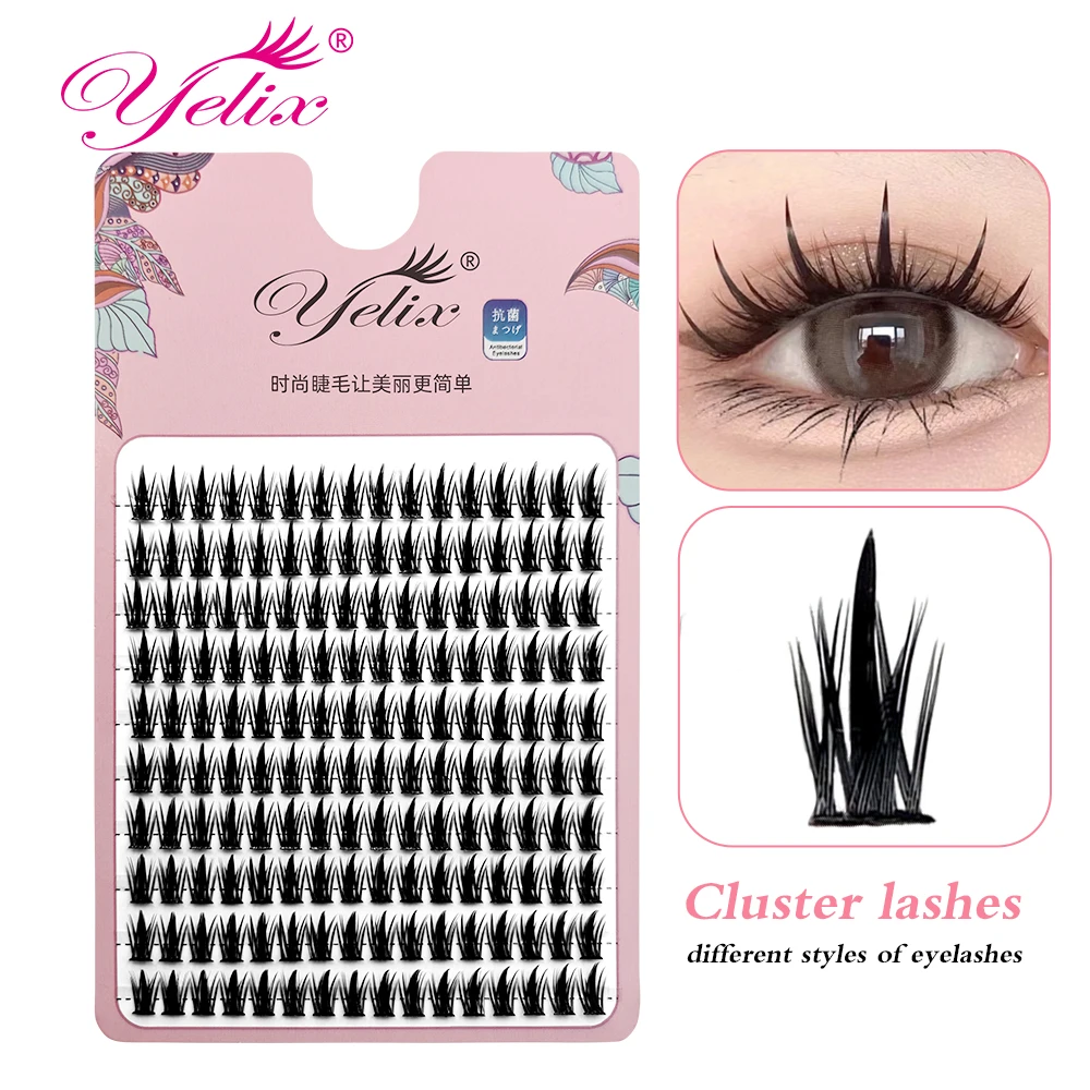 

Yelix False Eyelash Extensions 0.07C DIY Natural Individual Lashes Cluster Eyelashes Makeup Cosmetics
