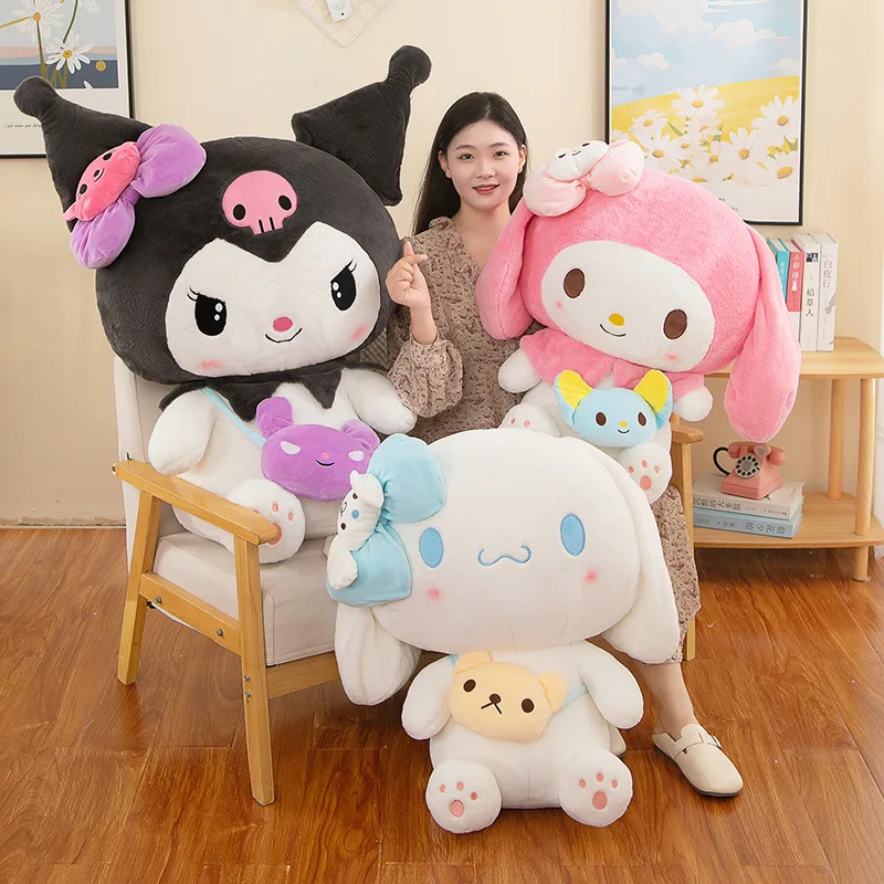 

Sanrio Cinnamoroll Kuromi плюшевые игрушки для детей аниме Мой Мелодия помпон пурин милый мультяшный диван диванная подушка украшение для комнаты подарок