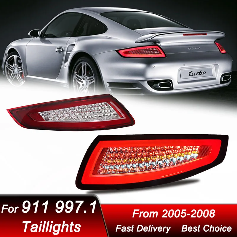 Автомобильные задние фонари для Porsche 911 997 1 2005-2008 в новом стиле полный