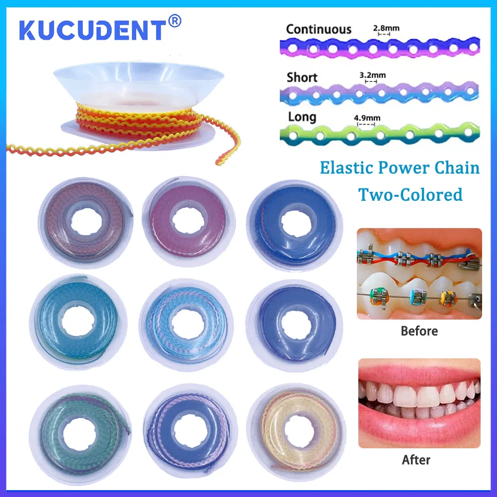 KUCUDENT 15 футов = 4 5 м стоматологическая силовая цепь резиновые ленты ортодонтия