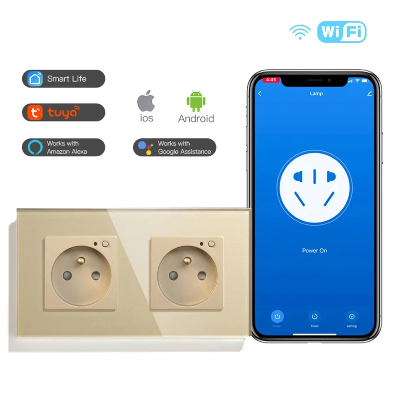 MVAVA Франция Стандартная панель из хрустального стекла Tuya Alexa Таймер Wi-Fi Zigbee Умные