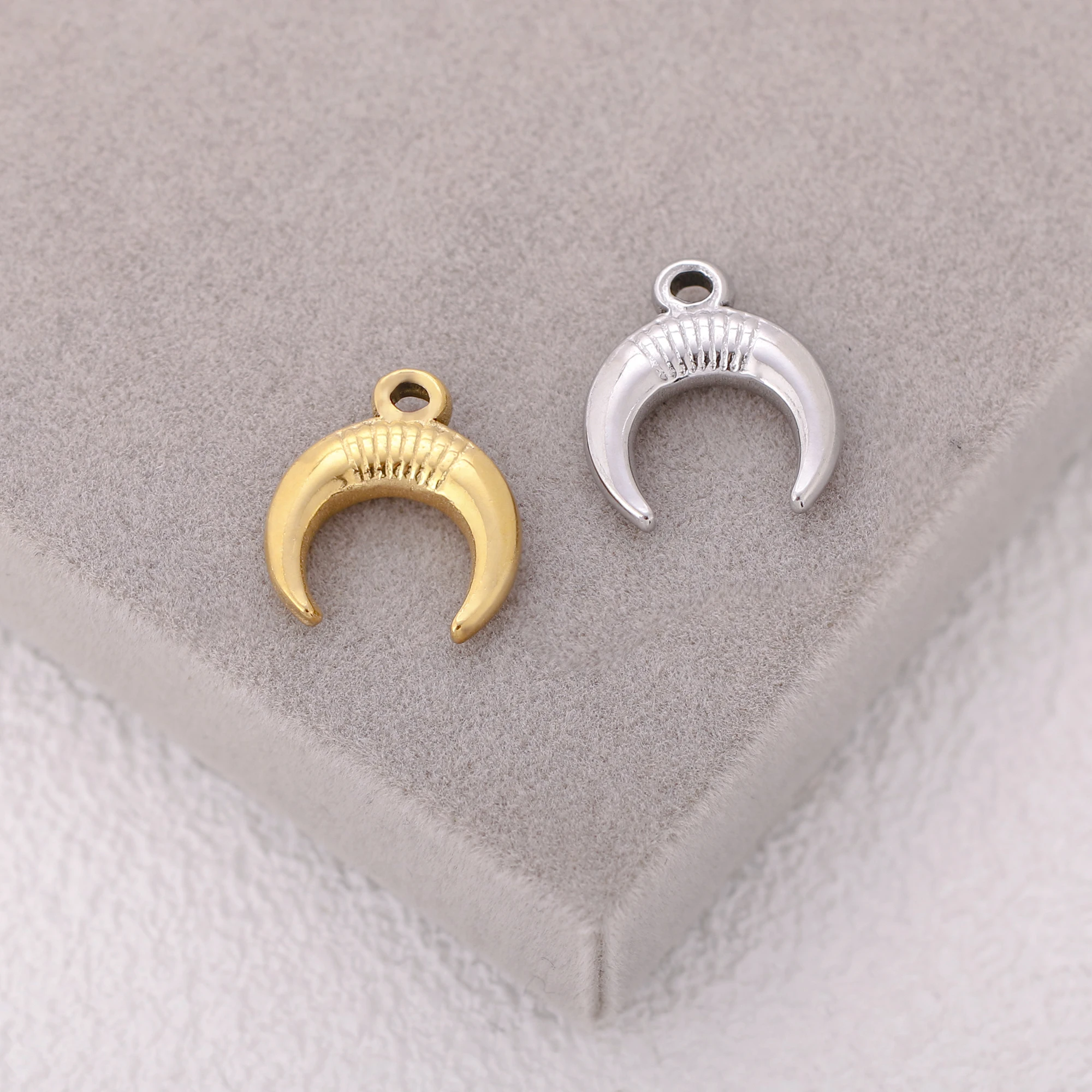 Фото 3pcs нержавеющая сталь рога лунной луны подвески DIY ожерелье браслет для серьги для изготовления ювелирных аксессуаров вручную №3