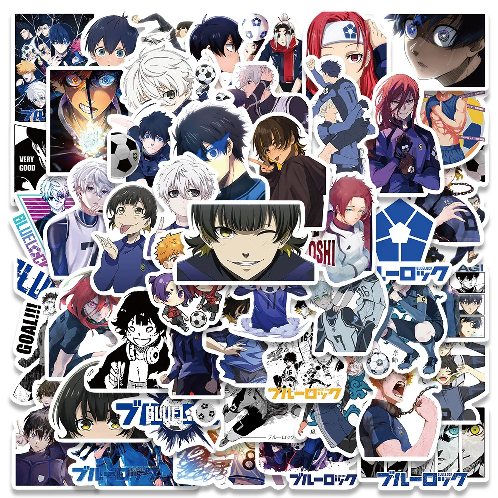 

10/50Pcs Japan Blue Lock Stickers Anime Decal Bachira Nagi Laptop Skateboard Luggage Graffiti Cartoon Manga Sticker Vinyl Gift