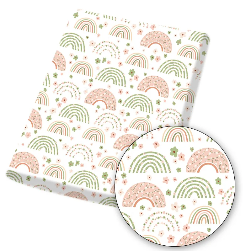 Полиэфирная хлопчатобумажная ткань By The Meter тканевый лист с радужным принтом