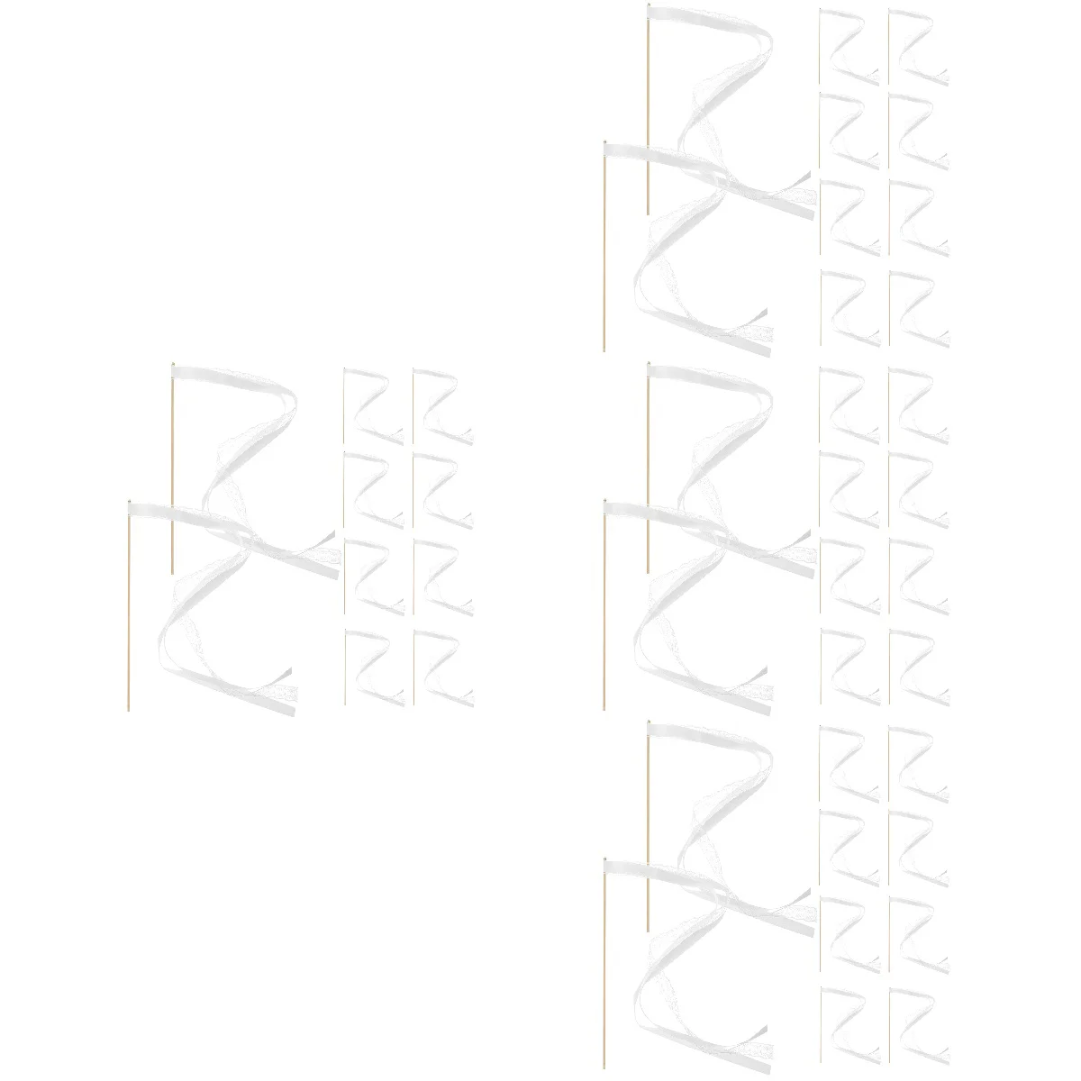 

40 Wedding Streamers Wedding Ribbon Sticks Ribbon Fairy Sticks Ribbon Streamers