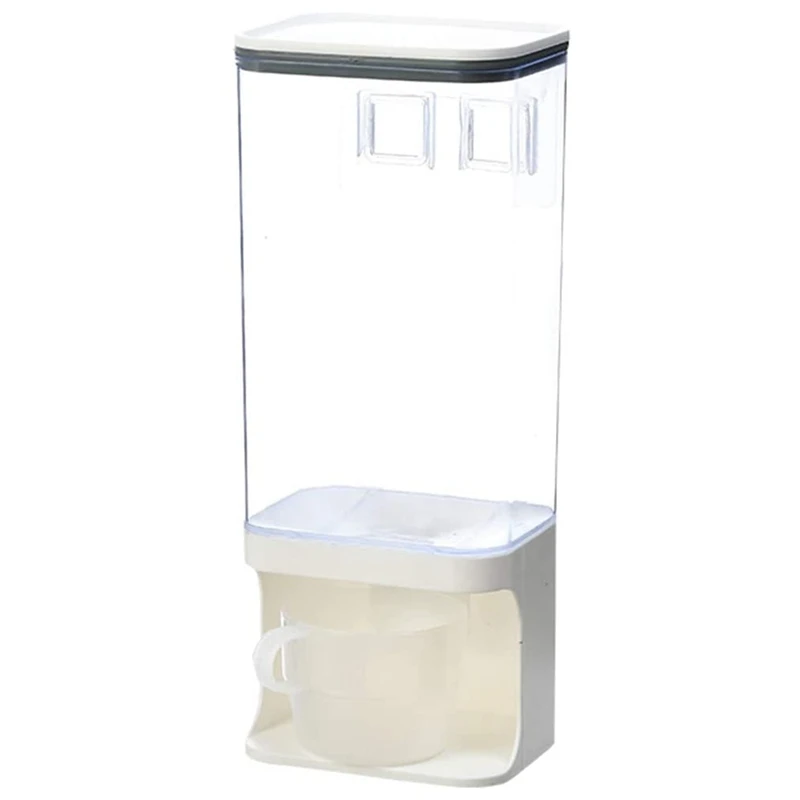 

Wall-Mounted Dry Food Dispenser, Transparent Plastic, Dry Food Dispenser, Dry Food Fruit Storage Box-1500ML