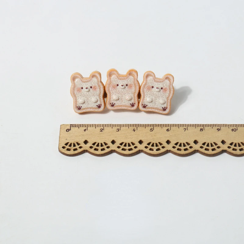 Кремовый Медведь Кролик хлеб заколка для волос Мультяшные животные челки