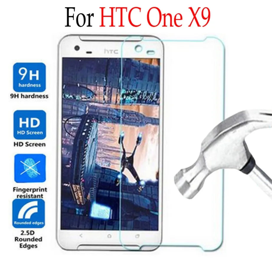 

9h for htc one x9 tempered glass for htc one x9 x 9 x9u e56ml dual sim phone screen protector cover protective film case guard