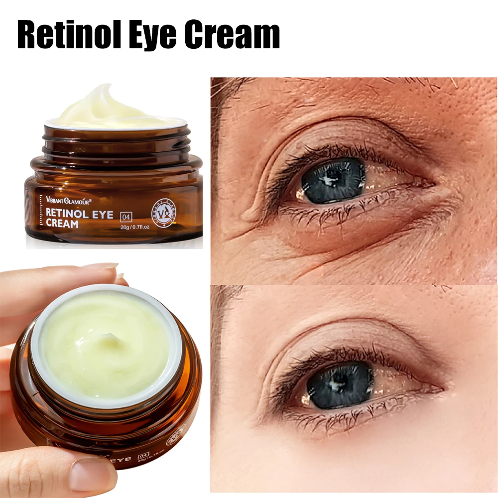 

20g Retinol Eye Cream Dark Circles Fade Fine Lines Remove Eye Bags Anti Wrinkle Anti Aging Firming Brighten Skin Care Products