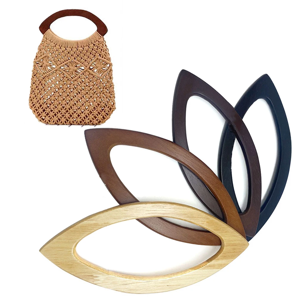 

Fashion Wooden Bag Handle Tote Handle Elliptical Solid Wood Suitcase Arm Replacement Wrist Bag Hand Handcraft Bag Accessories