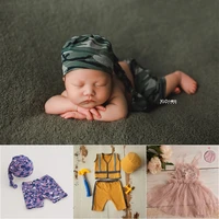 dvotinst newborn baby girls boys photography props dress outfits set hat headband fotografia studio shooting photo props