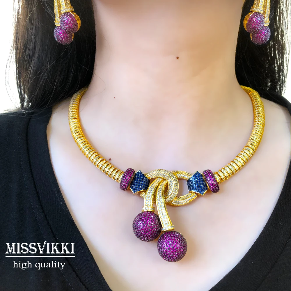 Missvikki великолепное роскошное ожерелье серьги браслет кольцо ювелирные изделия