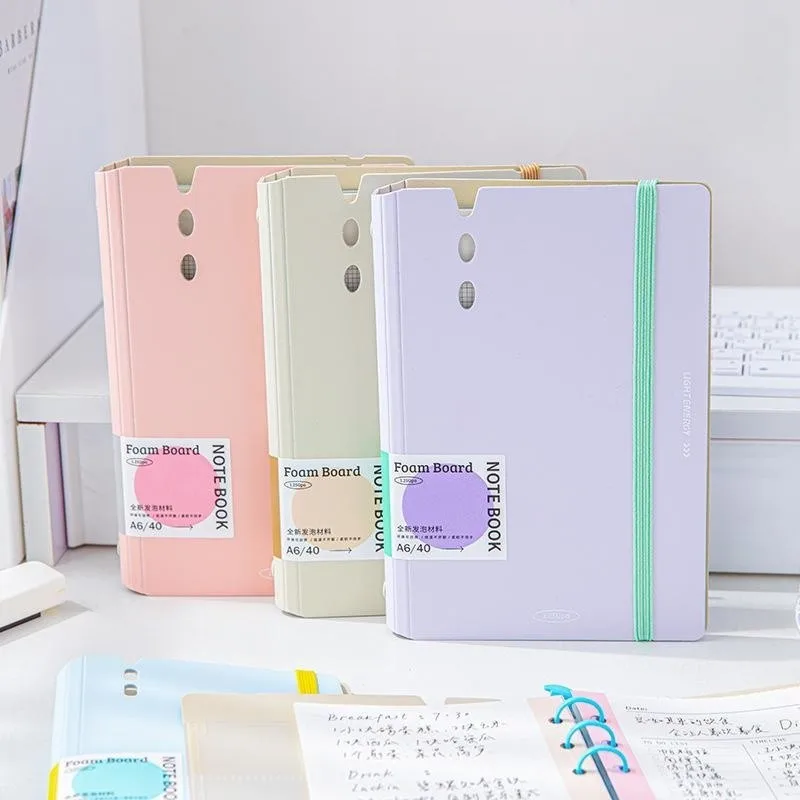 

Cream Colored Pp Binder Notebook 40/60sheet Account Book Cove Bandages Notebook Learning Life Page Book A6 A7 journals