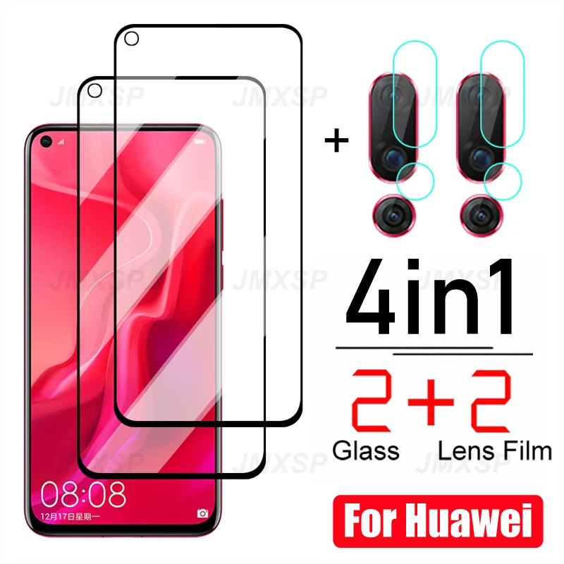 

Защитное стекло 4 в 1 для Huawei Nova 8 7 6 SE 8i 7i, закаленное стекло для Huawei Nova 2i 3 3i 5T Mate 30 20 10 Lite, пленка для объектива