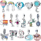 Новинка 2021, бусины из серебра 925 пробы для маленьких мальчиков и девочек с надписью love You подходят к оригинальным браслетам Pandora, ожерелье для женщин, украшения сделай сам