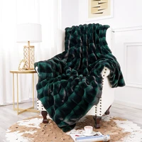 double blanket fox fur model room with thick blankets warm comfort experience resist pilling and hair loss sofa blanket