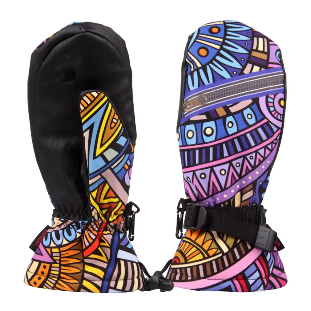

Professional Ski Gloves Windproof Waterproof Non-slip Snow Skating Skiing Gloves Winter Warm Gloves For Women Mittens