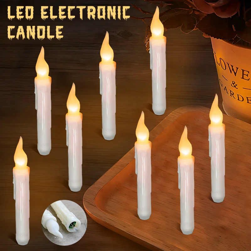 

Flameless Floating LED Candle With Remote Control Witch Halloween Decoration Wedding Decor Party Supplies Birthday Christmas