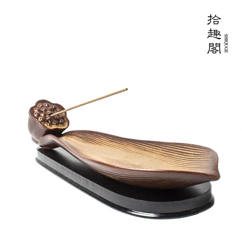 

[Fun Pavilion] Stoneware Incense Burner Creative Ceramic Gift Incense Holder Incense Utensils Tea Ceremony Taoist Incense Utensi