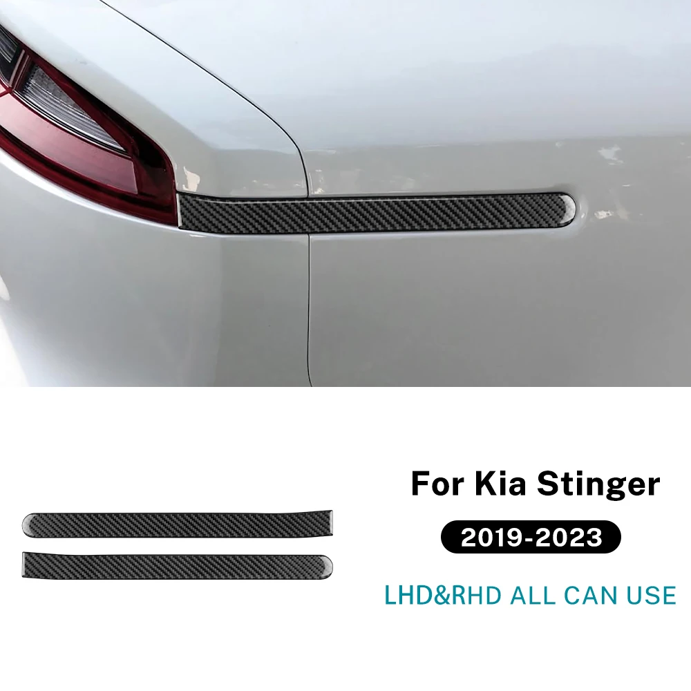 

Наклейка из настоящего мягкого карбона для Kia Stinger CK 2019-2023 (левый/правый руль), декоративная накладка на задний стоп-сигнал, аксессуары