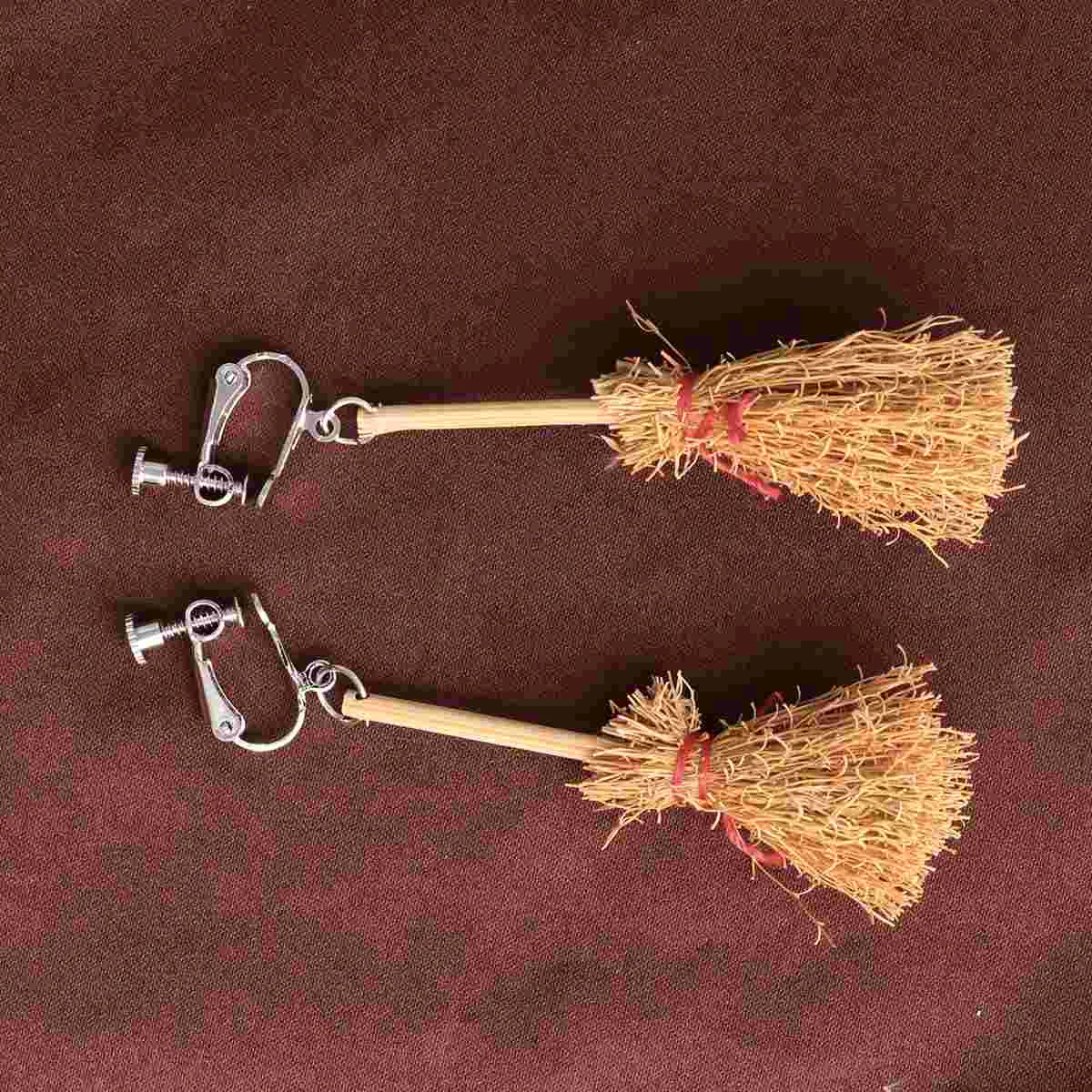 Серьги-капельки на Хэллоуин для плетения забавные бамбуковые деревянные крючки