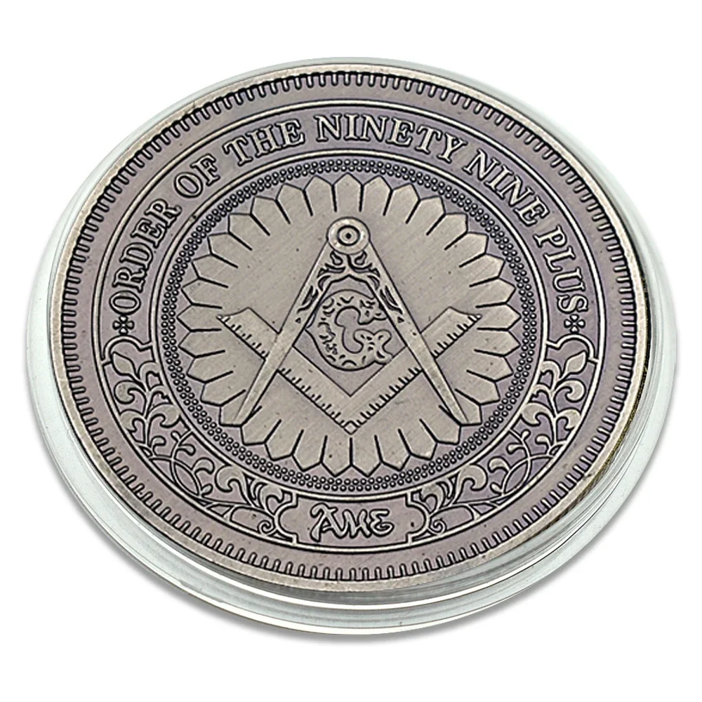 Масонская масонская монета Братства посеребренная монета-вызов заказ рыцарей