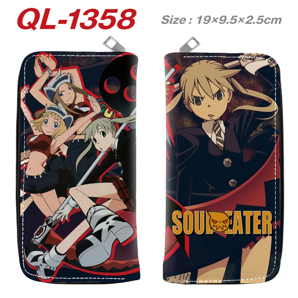 Длинный кожаный кошелек с рисунком аниме Soul Eater держатели для кредитных карт