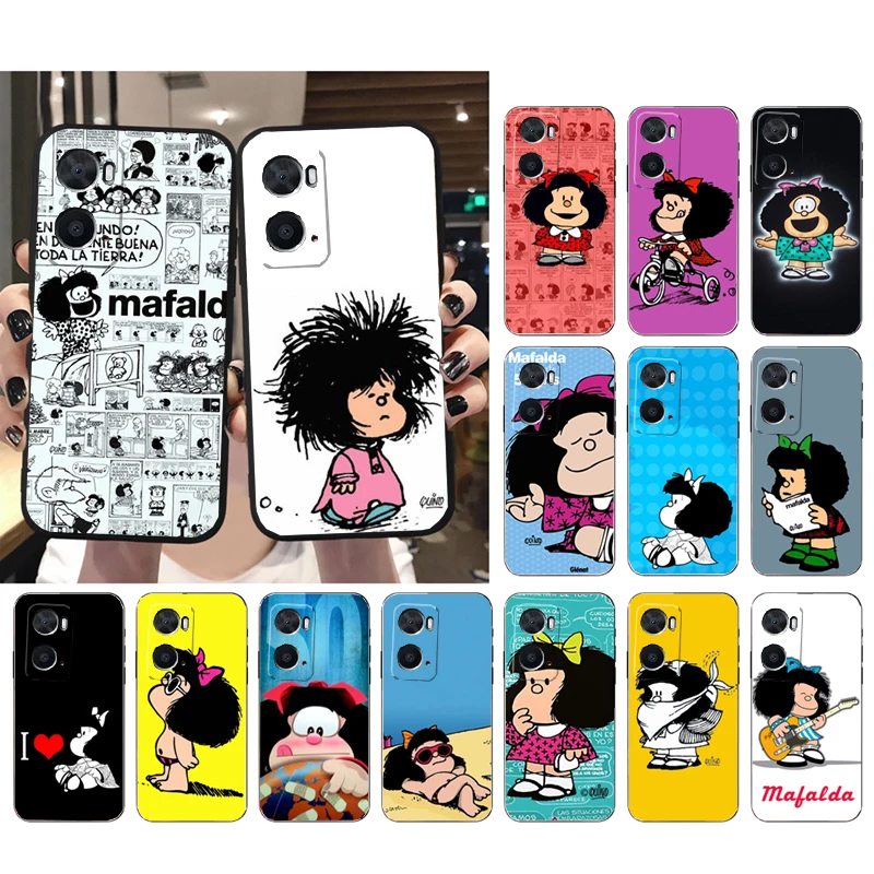 

Mafalda Phone Case for OPPO A96 A91 A54 A74 A94 A53S A15 A16 A17 Reno 2 2Z Reno 6 7 8 Case
