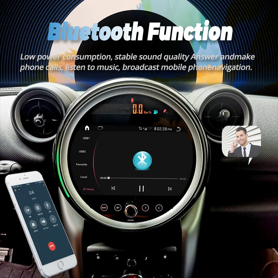Фото Автомагнитола на Android 13, мультимедийный плеер с поддержкой GPS и Wi-Fi, для мини-квадрокоптера R60, R54, Carplay, DSP, 4G, Lte №4