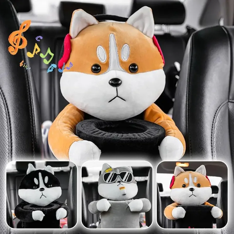 2 в 1 автомобильная коробка для салфеток с милым мультяшным рисунком