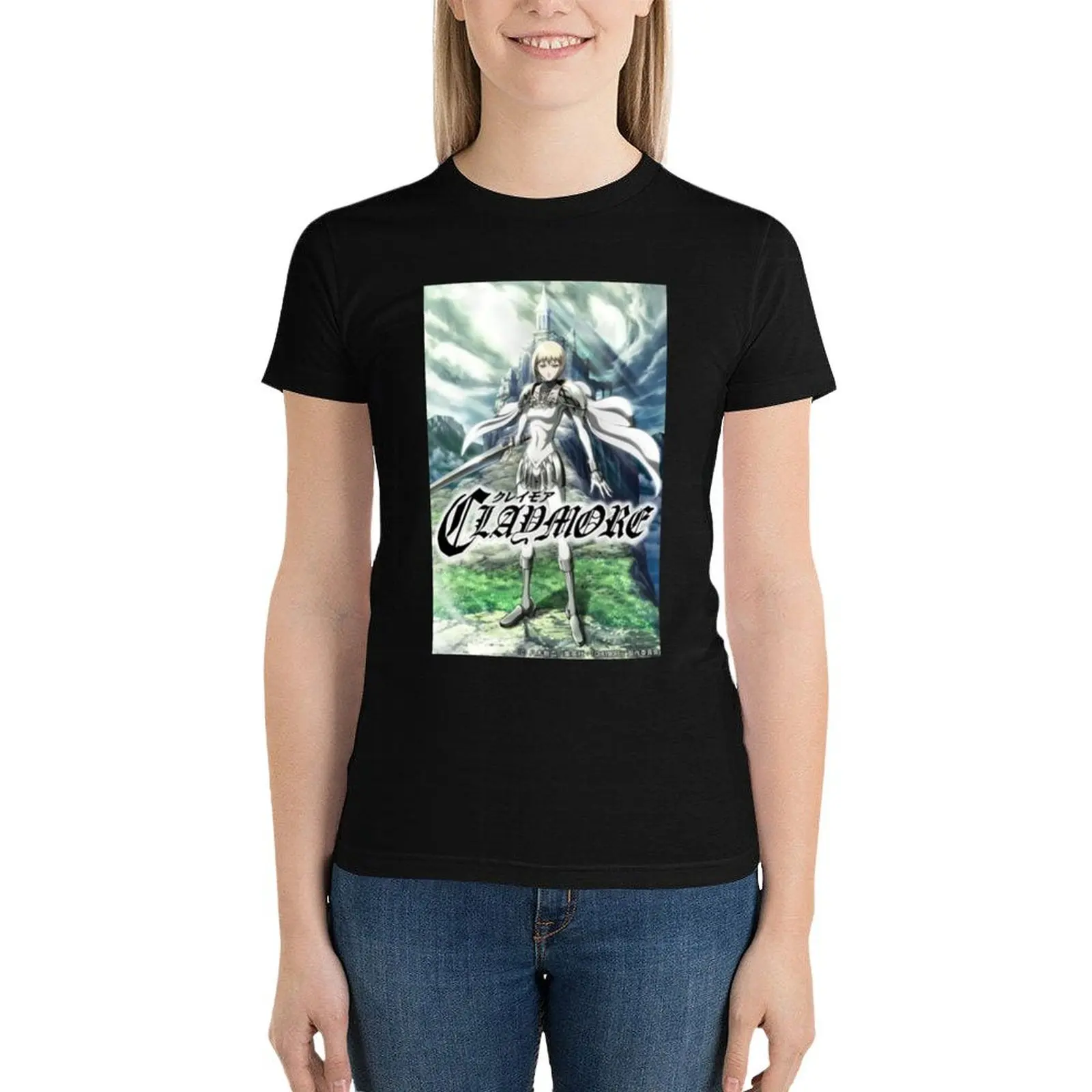 Футболка смешная Claymore с героями аниме женская одежда хиппи футболка для женщин