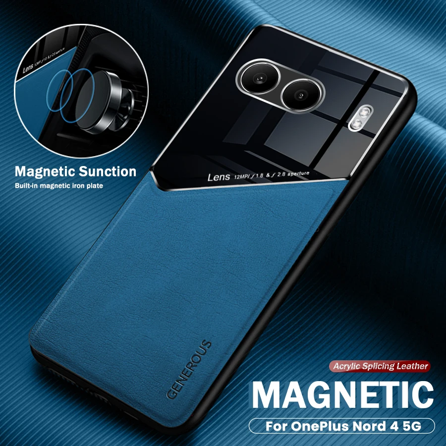 Для OnePlus Nord4 Nord 4 5G чехол встроенная Магнитная пластина из искусственной кожи
