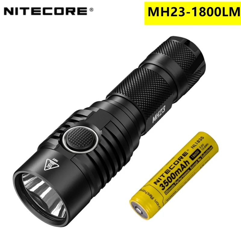 Светодиодный фонарик NITECORE MH23 перезаряжаемый аккумулятор CREE XHP35 HD светодиодный 1800